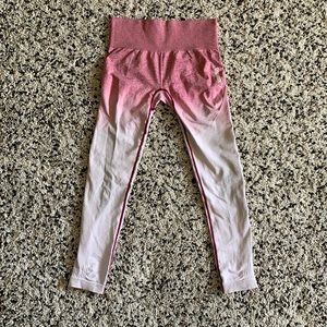 Gymshark Pink Hombre Workout Gym Leggings Size Medium